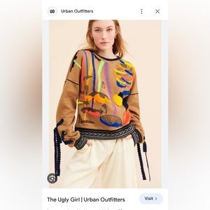 ugly girl mushroom garden pullover